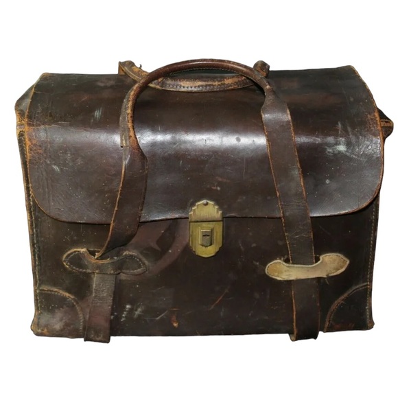 Other - Vintage WW2 II Named Airforce 924th Fighter Group Leather Bag Military CASE RARE